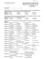 đề thi tiếng anh hk I khối 12