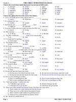 đề ôn tiếng anh lớp 8,đề thi số 14