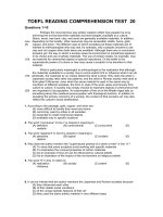 TOEFL READING COMPREHENSION TEST  20
