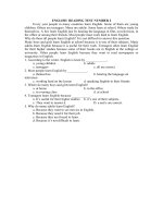 ENGLISH  READING TEST NUMBER 2