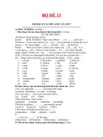 đề kiểm tra học kì 2 tiếng anh 7,bộ đề 13