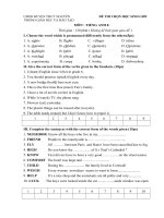 đề tham khảo ôn thi hsg tiếng anh 8, test 11