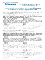 Câu hỏi trắc nghiệm  Phương pháp giải bài tập di truyền quần thể P1