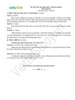 Đề thi thử Đại học môn Lịch Sử Đợt 1 Tháng 4, năm 2014, trường ĐHKHXH & NV, ĐHQG Hà Nội