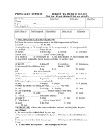 đề thi học kì 1 anh văn lớp 8, đề tham khảo số 22