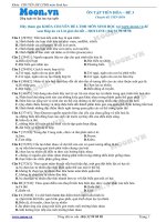 Đề 3 Câu hỏi trắc nghiệm Tiến Hóa