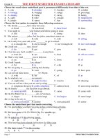 đề ôn tiếng anh lớp 8,đề thi số 11