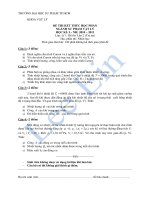 Đề thi trả nợ học phần Nhiệt học 2010 lần 1 - ĐHSPTPHCM