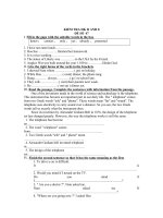 KIỂM TRA HK II ANH 8, đề tham khảo 47