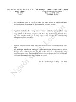 Đề thi Vật lý Nguyên tử và hạt nhân hệ SP năm 2002-2003 đề 1 (HCMUP)