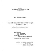 Nghiên cứu quy trình tổng hợp clopidogrel