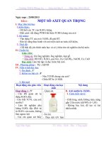 Tiết 6  Một số axit quan trọng