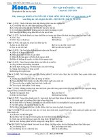 Đề 2 Câu hỏi trắc nghiệm Tiến Hóa