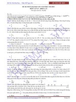 Đề thi thử môn vật lý số 1