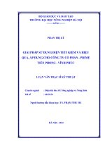 Giải pháp sử dụng điện tiết kiệm và hiệu quả, áp dụng cho Công ty cổ phần-Prime Tiền Phong-Vĩnh Phúc