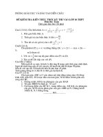 đề kiểm tra kiến thức trước kỳ thi vào lớp 10 thpt