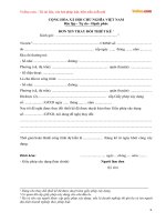 Đơn xin thay đổi thiết kế