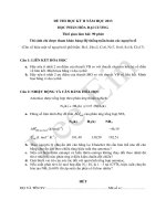 Đề thi Hóa học đại cương 2013 - khoa Vật lý (HCMUP)
