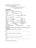 đề tham khảo ôn thi hsg tiếng anh 8, test 70