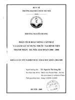 Phân tích họat động cấp phát và giám sát sử dụng thuốc tại bệnh viện thanh nhàn   hà nội, giai đoạn 2006   2008