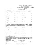 đề tham khảo ôn thi hsg tiếng anh 8, test 56