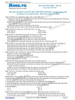 Đề 10 Câu hỏi trắc nghiệm Tiến Hóa