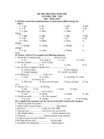 đề tham khảo ôn thi hsg tiếng anh 8, test 58