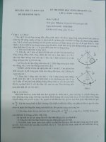 Đề thi học sinh giỏi Vật lí quốc gia năm 2011 (ngày 1) lớp 12