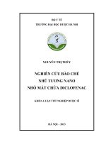 Nghiên cứu bào chế nhũ tương nano nhỏ mắt chứa diclofenac