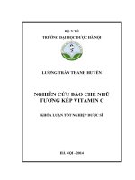 Nghiên cứu bào chế nhũ tương kép vitamin c