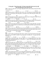 Đề thi trắc nghiệm phần dung dịch và nồng độ