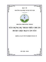 Xây dựng dự thảo tiêu chuẩn cao chiết từ hạt cần tây