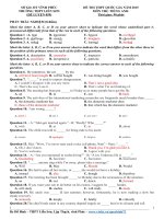 Đề thi thử đại học môn Tiếng Anh (10)