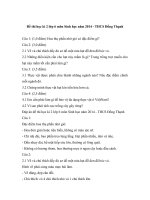 Đề thi học kì 2 lớp 6 môn sinh học năm 2014