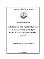 Nghiên cứu đặc điểm thực vật thành phần hóa học của cây ráng seo gà nửa lông chim (pteris semipinnata l ) họ cỏ luồng (pteridaceae)