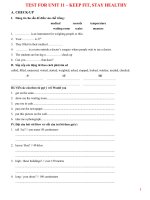 ĐỀ THI tiếng Anh lớp 7 bài 11