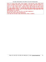 CHÌA KHOÁ VÀNG 8 AMINOAXIT 2015