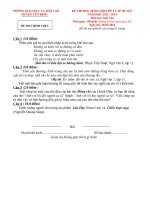 Đề thi học sinh giỏi Ngữ văn lớp 9 chọn lọc số 22