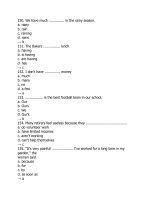 Tuyển tập câu hỏi trắc nghiệm tiếng anh (4)