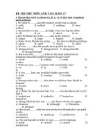 ĐỀ THI THỬ MÔN ANH VÀO 10 SỐ  17