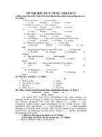 ĐỀ THI HỌC KỲ II TIẾNG ANH 8 SỐ 9