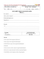 Giấy biên nhận giao hàng hóa