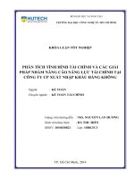 Phân tích tình hình tài chính và các giải pháp nhằm nâng cao năng lực tài chính tại công ty CP XNK Hàng Không