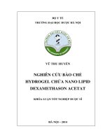 Nghiên cứu bào chế hydrogel chứa nano lipid dexamethason acetat