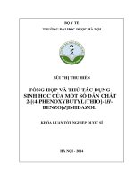Tổng hợp và thử tác dụng sinh học của một số dẫn chất 2   (4  phenoxybutyl)thio   1h  benzo dimidazol