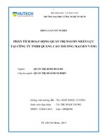 Phân tích hoạt động quản trị nguồn nhân lực tại công ty TNHH Quảng Cáo Thương Mại Sen Vàng