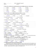 Kiểm tra 1 tiết tiếng Anh lớp 9 SỐ 4