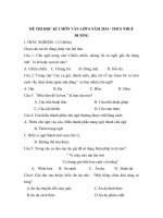 Đề thi học kì 2 môn văn lớp 6 năm 2014