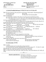 Đề kiểm tra học kì II môn sinh 9 tỉnh An  Giang năm học 2014 - 2015(có đáp án)