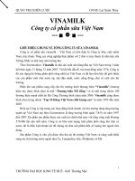 Môn quản trị chiến lược VINAMILK Công ty cổ phần sữa Việt Nam